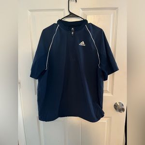 Adidas baseball warm up jacket, size small. Navy blue